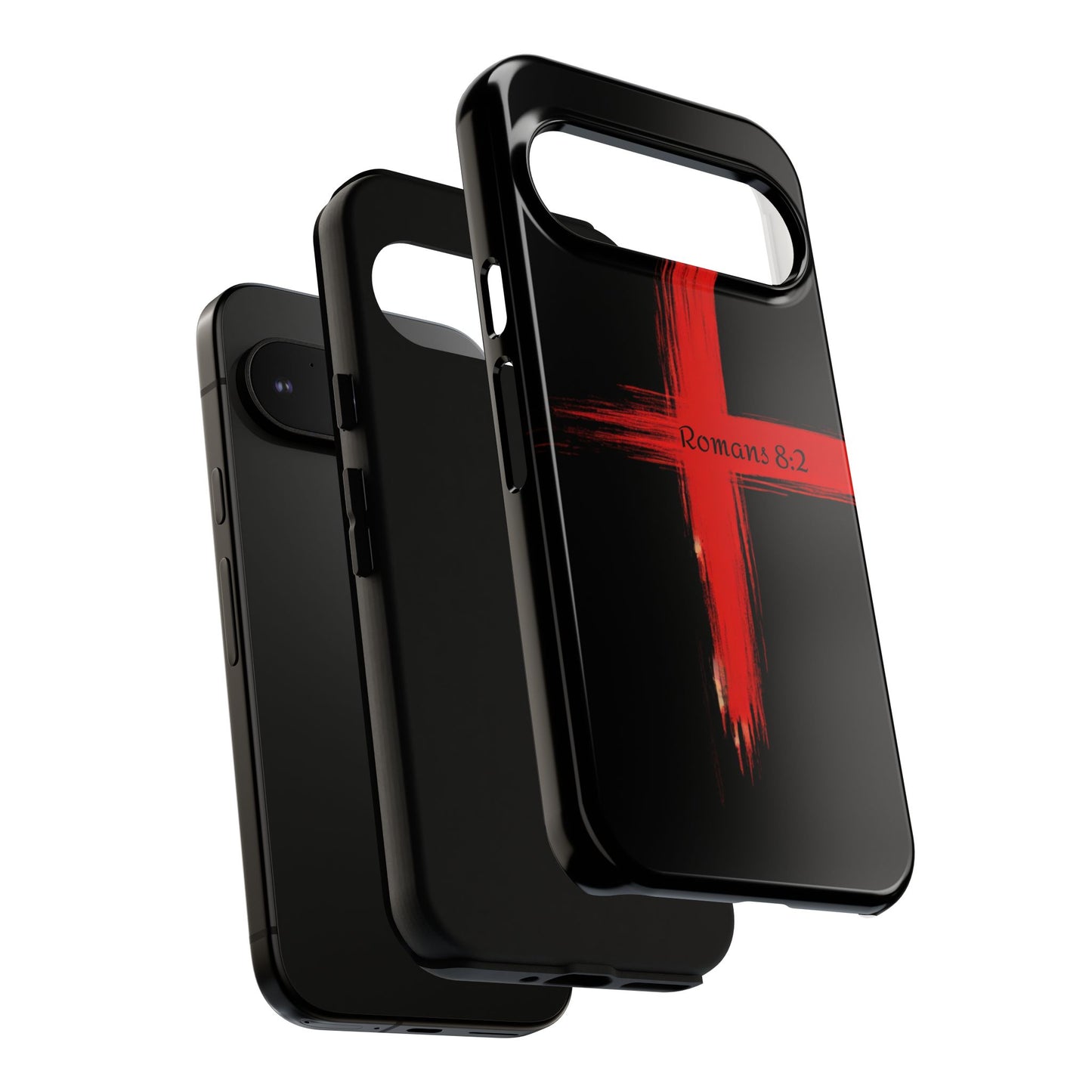 Christianity-Inspired Tough Phone Case, Gift for Brother or Sister, Stylish Religious Phone Cover, Cross Design, Romans 8:2, Unique [...]
