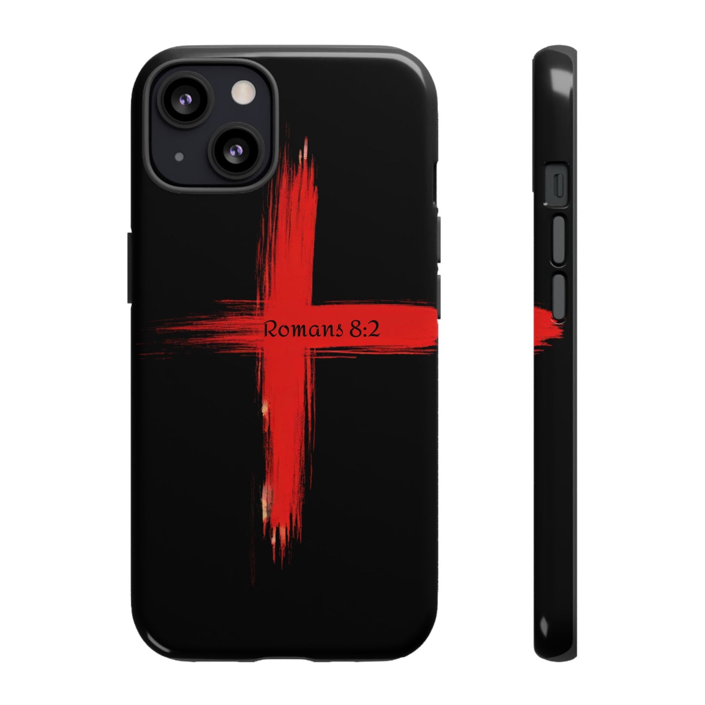 Christianity-Inspired Tough Phone Case, Gift for Brother or Sister, Stylish Religious Phone Cover, Cross Design, Romans 8:2, Unique [...]