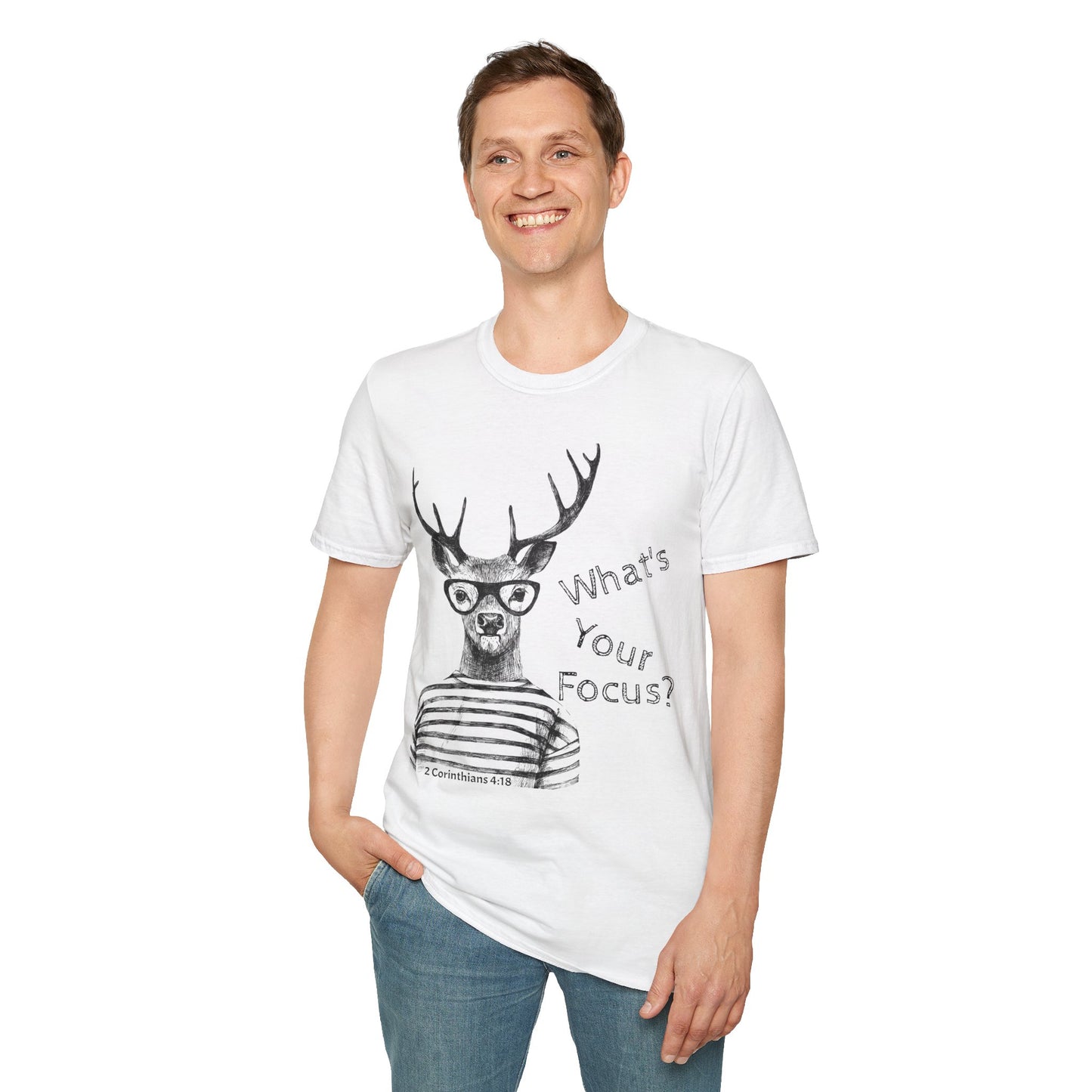 Stag Unisex T-Shirt 'What's Your Focus'
