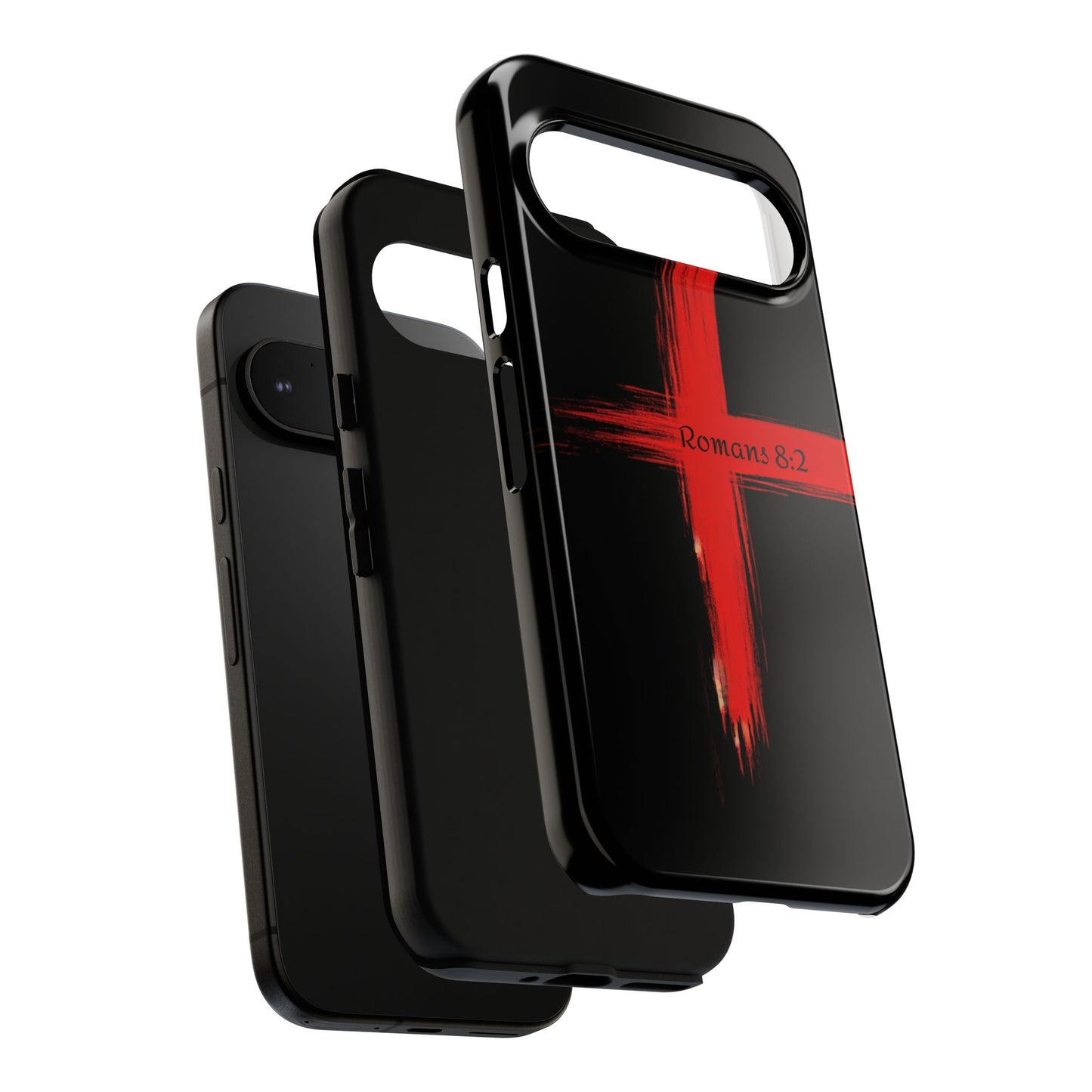 Christianity-Inspired Tough Phone Case, Gift for Brother or Sister, Stylish Religious Phone Cover, Cross Design, Romans 8:2, Unique [...]