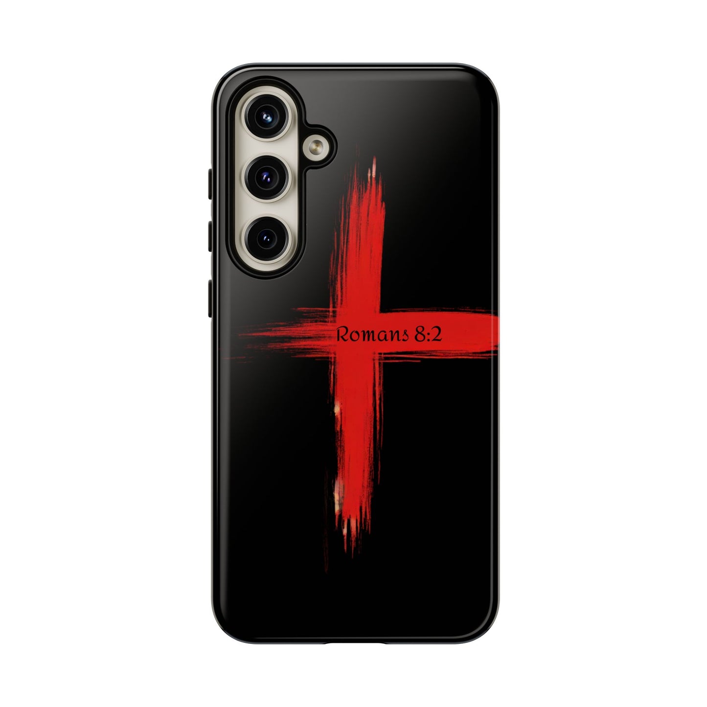 Christianity-Inspired Tough Phone Case, Gift for Brother or Sister, Stylish Religious Phone Cover, Cross Design, Romans 8:2, Unique [...]