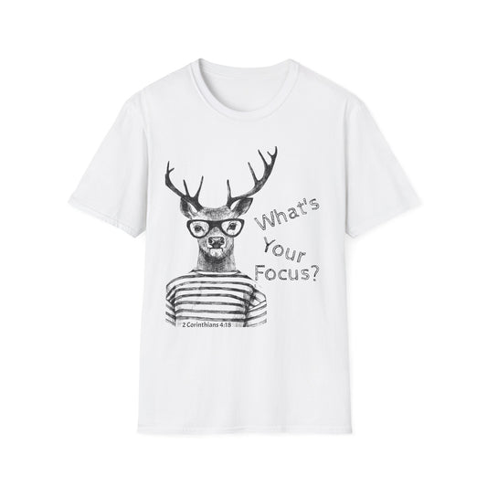 Stag Unisex T-Shirt 'What's Your Focus'