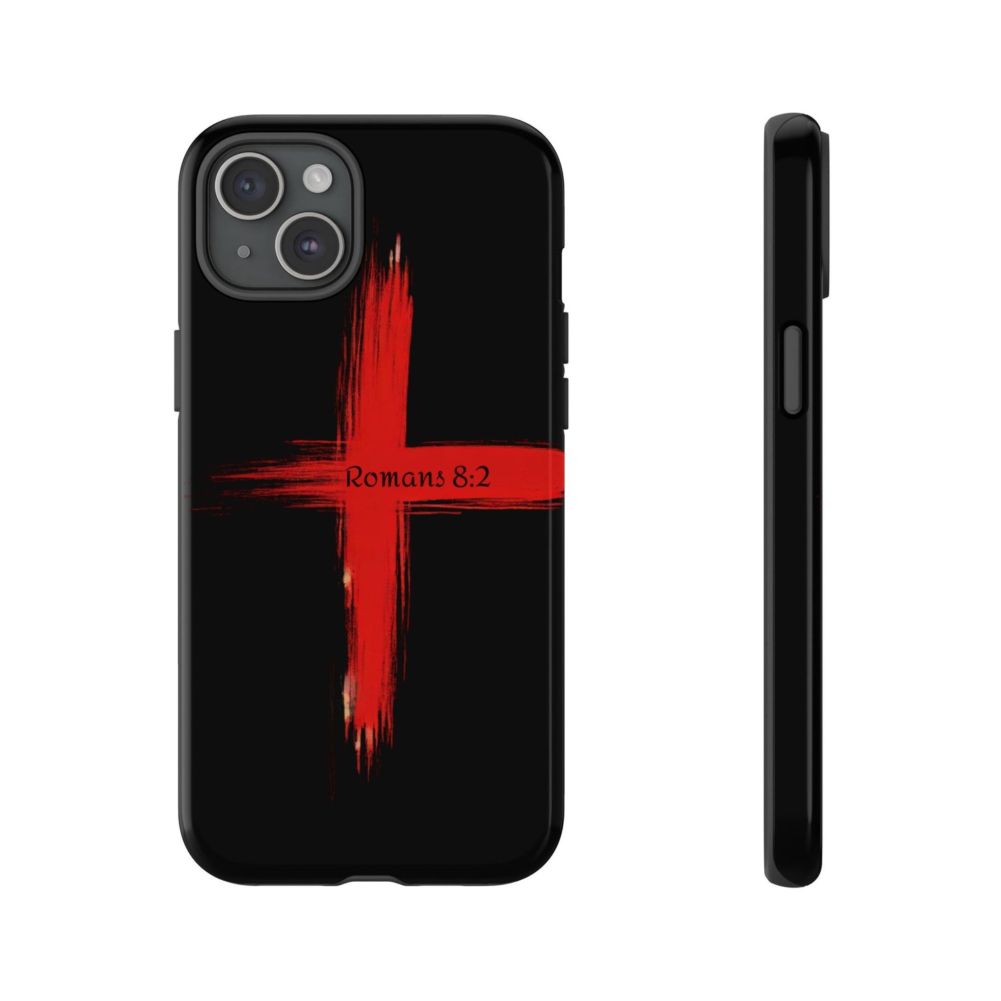 Christianity-Inspired Tough Phone Case, Gift for Brother or Sister, Stylish Religious Phone Cover, Cross Design, Romans 8:2, Unique [...]