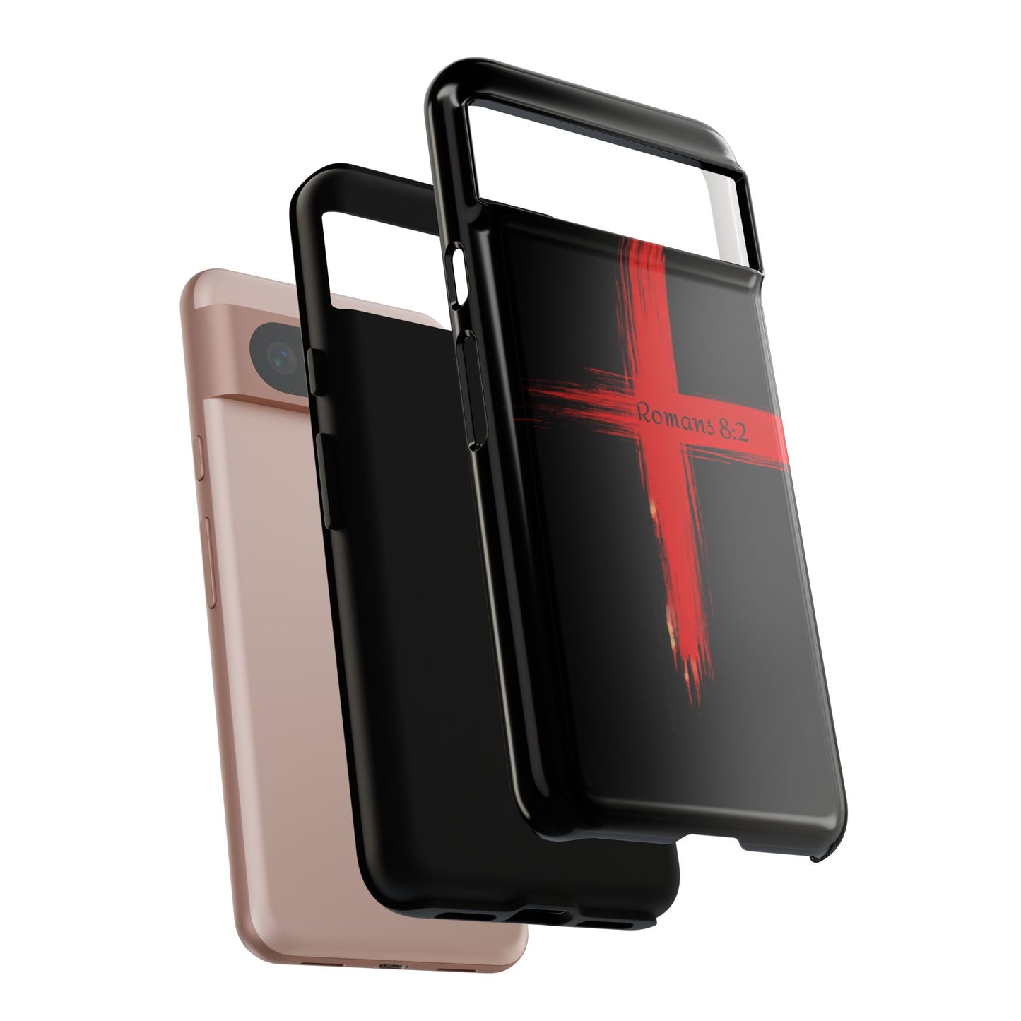 Christianity-Inspired Tough Phone Case, Gift for Brother or Sister, Stylish Religious Phone Cover, Cross Design, Romans 8:2, Unique [...]