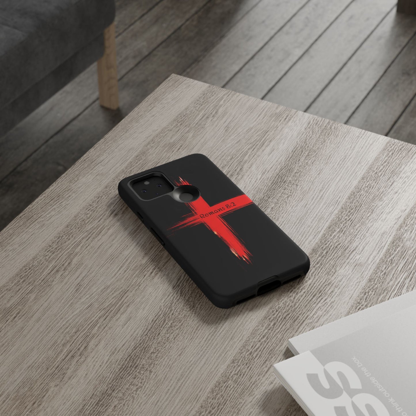 Christianity-Inspired Tough Phone Case, Gift for Brother or Sister, Stylish Religious Phone Cover, Cross Design, Romans 8:2, Unique [...]