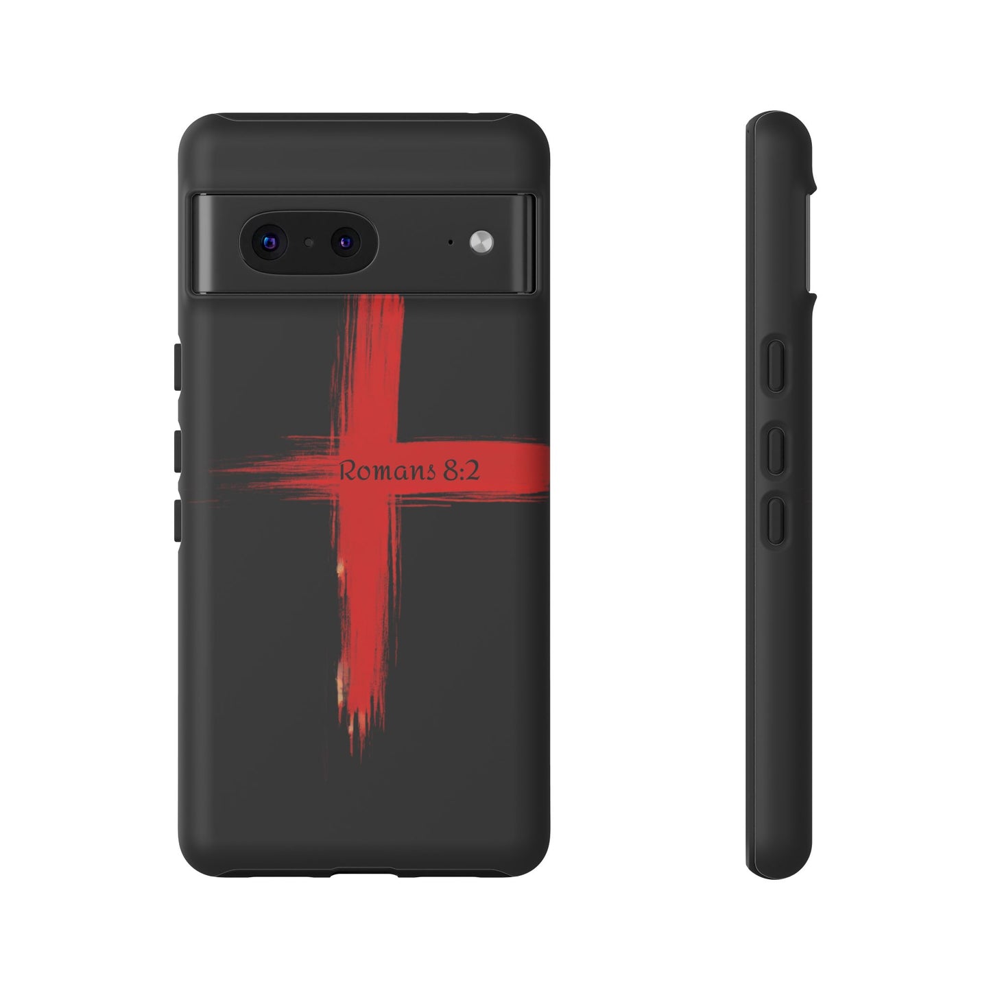 Christianity-Inspired Tough Phone Case, Gift for Brother or Sister, Stylish Religious Phone Cover, Cross Design, Romans 8:2, Unique [...]