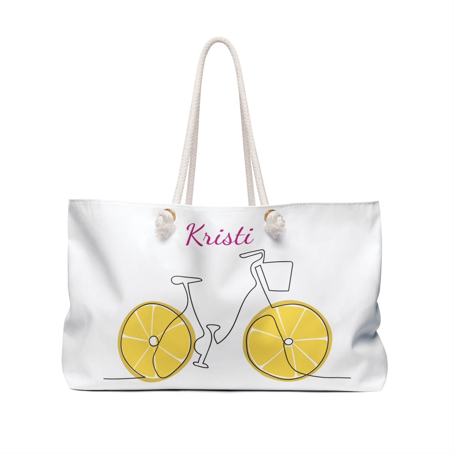 Stylish Weekender Bag with Flamingos & Personalized Bike Design, Ideal for Travel, Gifts, Beach, Sports, and Everyday Use