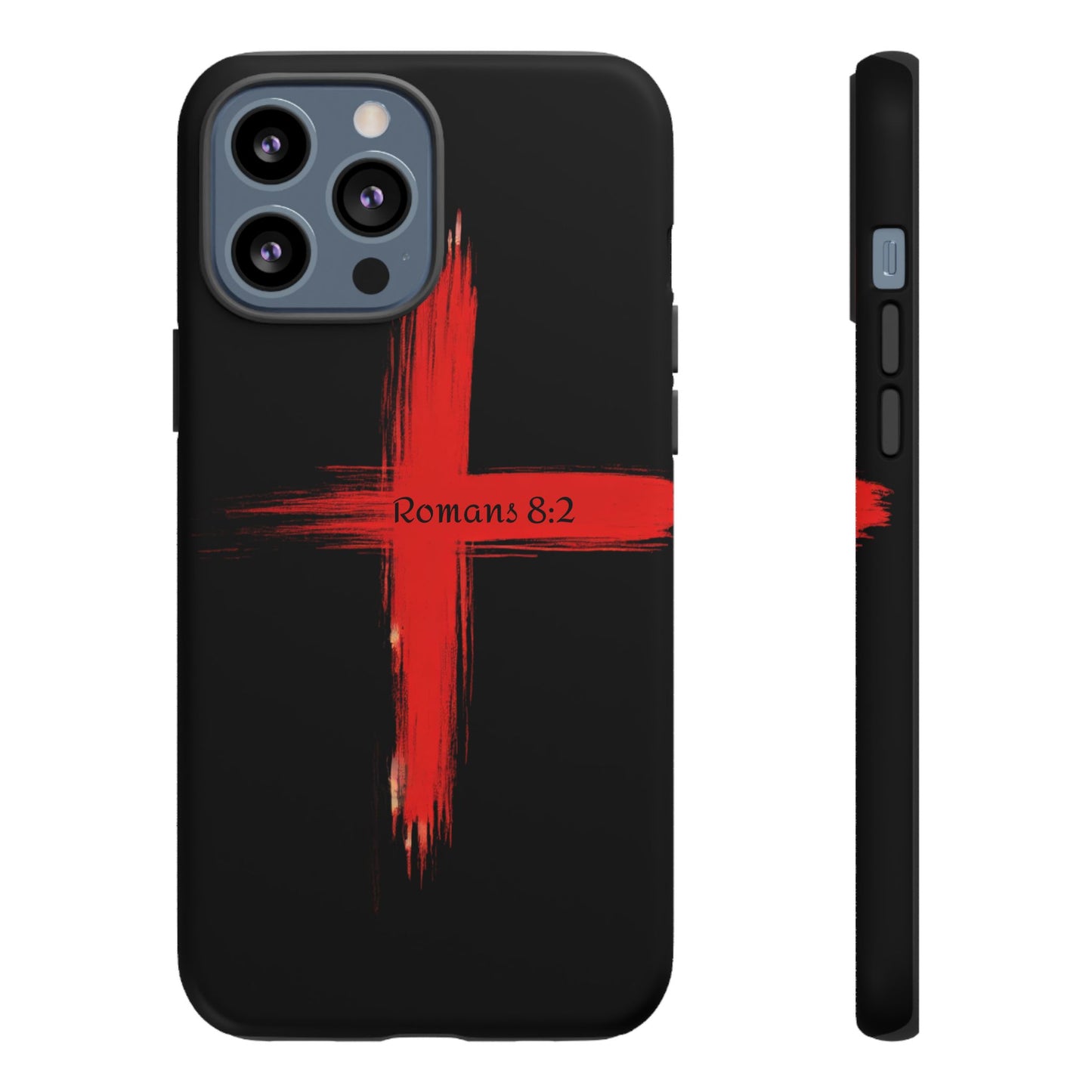 Christianity-Inspired Tough Phone Case, Gift for Brother or Sister, Stylish Religious Phone Cover, Cross Design, Romans 8:2, Unique [...]