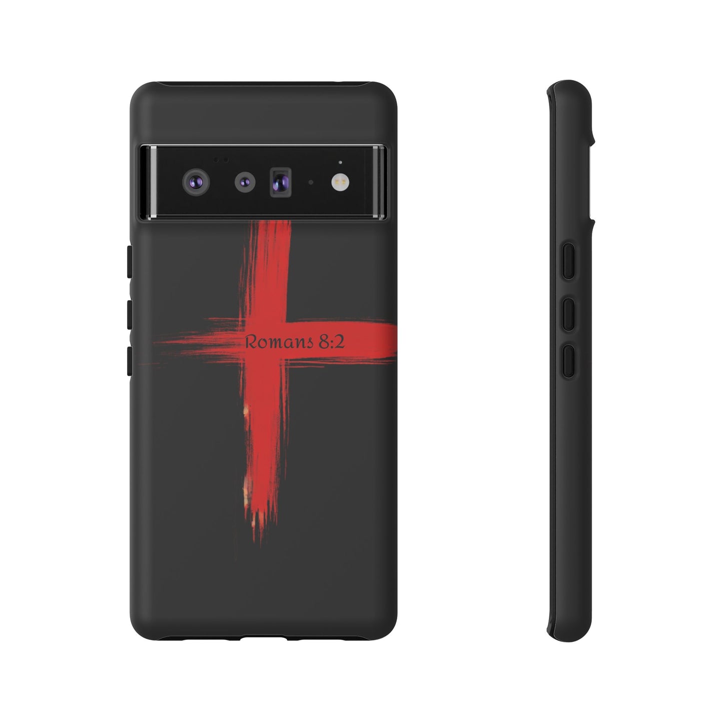 Christianity-Inspired Tough Phone Case, Gift for Brother or Sister, Stylish Religious Phone Cover, Cross Design, Romans 8:2, Unique [...]