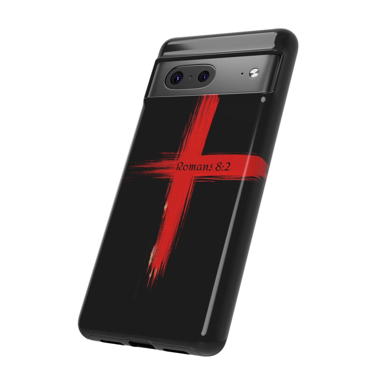 Christianity-Inspired Tough Phone Case, Gift for Brother or Sister, Stylish Religious Phone Cover, Cross Design, Romans 8:2, Unique [...]