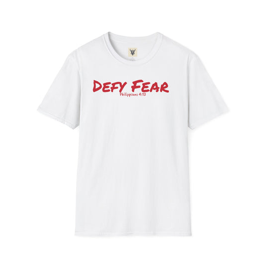 Inspirational Unisex Softstyle T-Shirt - "Defy Fear" Design
