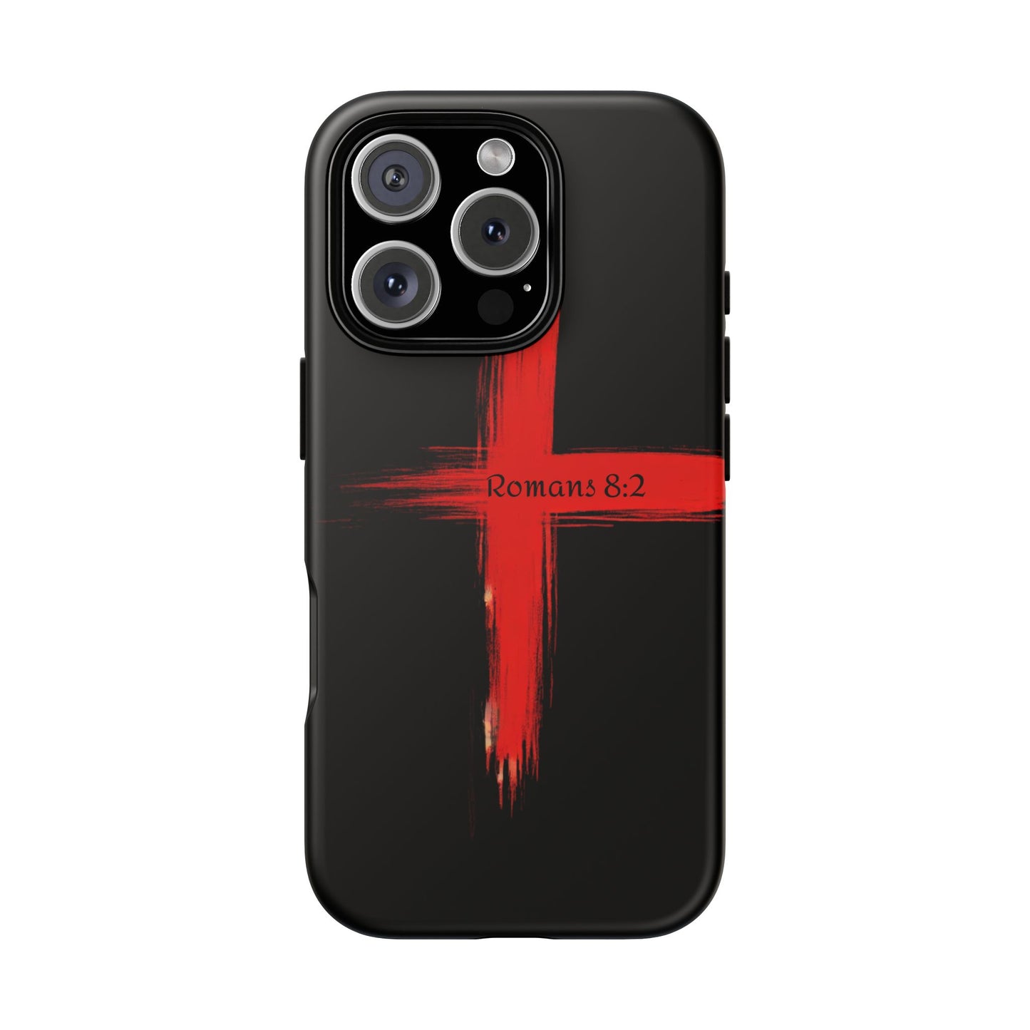 Christianity-Inspired Tough Phone Case, Gift for Brother or Sister, Stylish Religious Phone Cover, Cross Design, Romans 8:2, Unique [...]