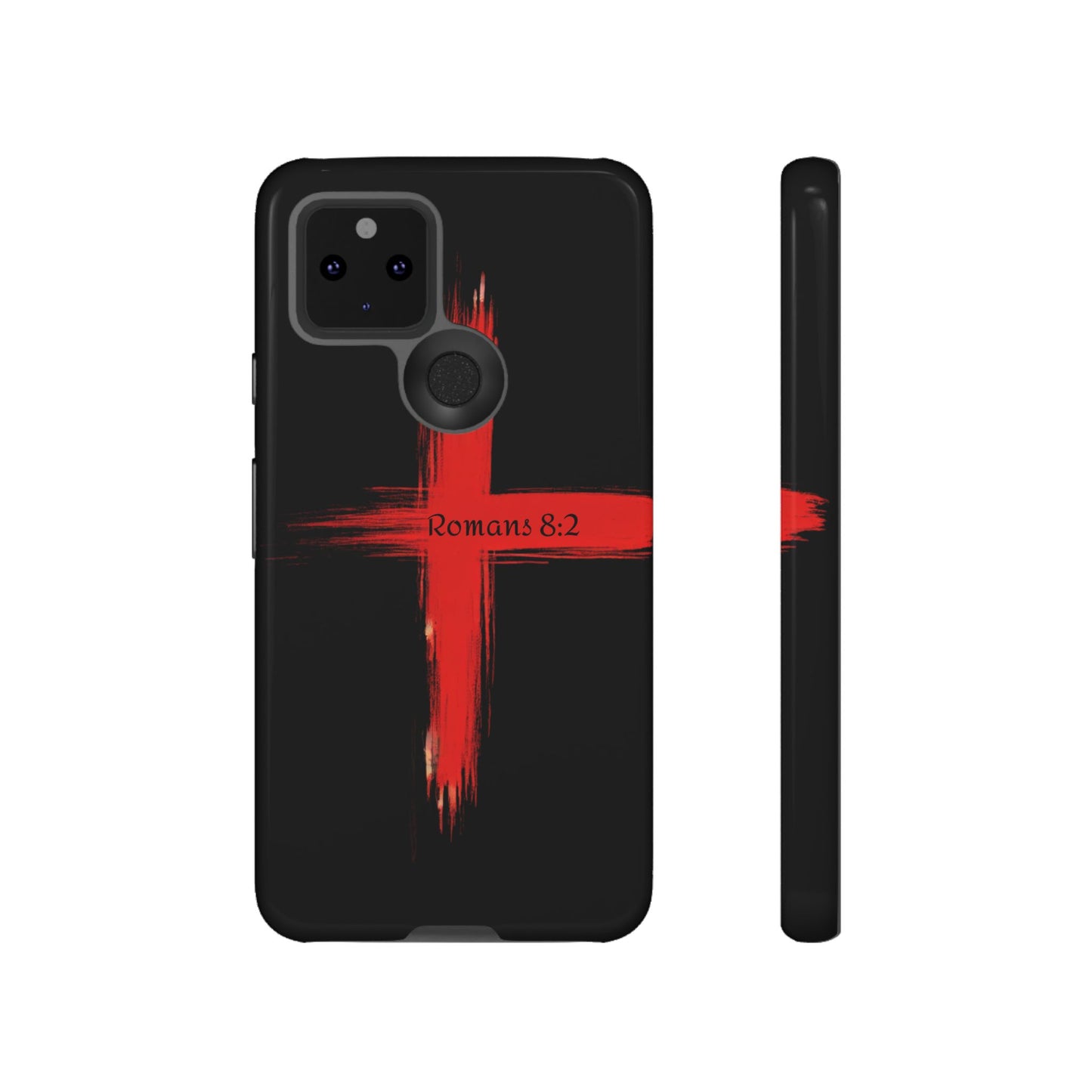Christianity-Inspired Tough Phone Case, Gift for Brother or Sister, Stylish Religious Phone Cover, Cross Design, Romans 8:2, Unique [...]