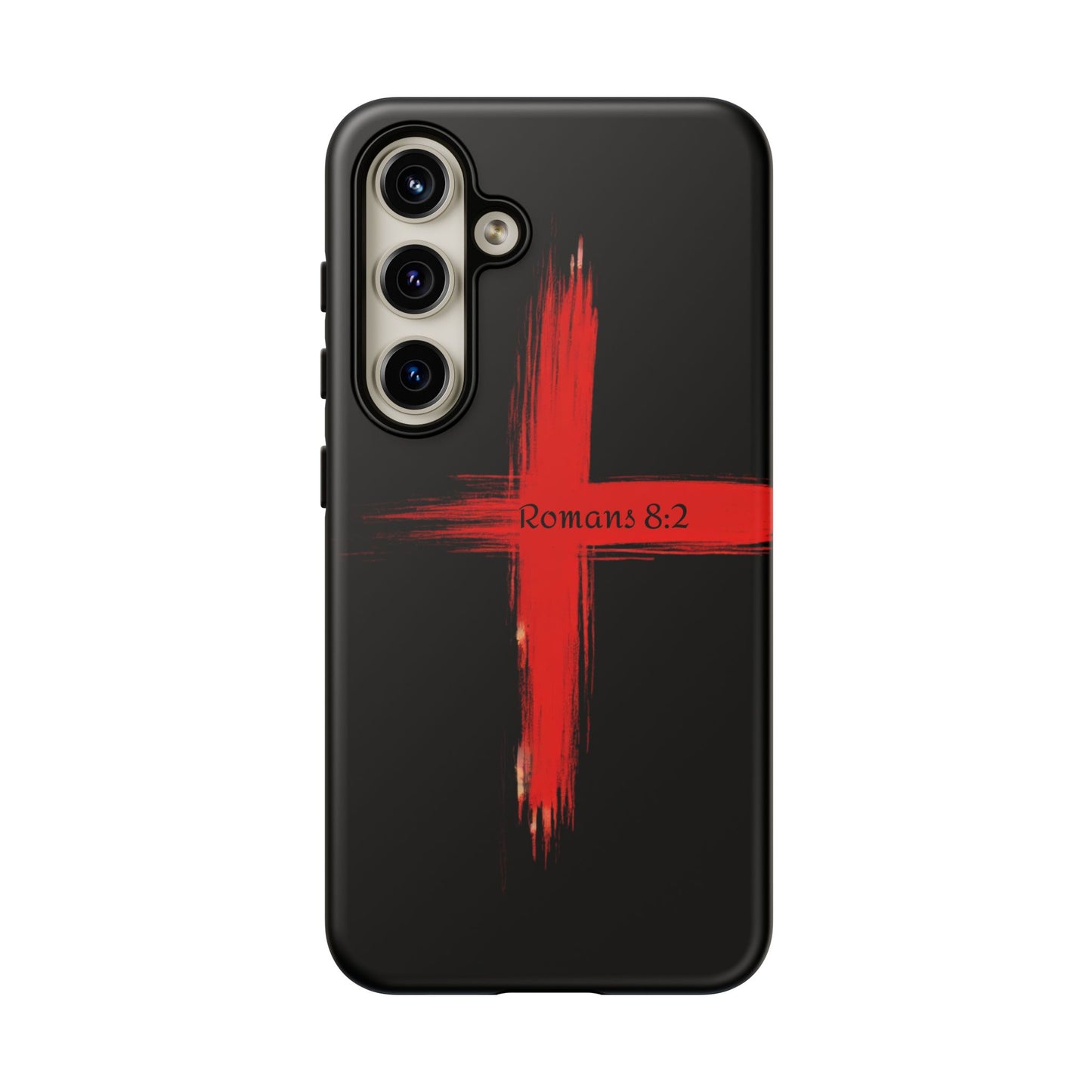Christianity-Inspired Tough Phone Case, Gift for Brother or Sister, Stylish Religious Phone Cover, Cross Design, Romans 8:2, Unique [...]