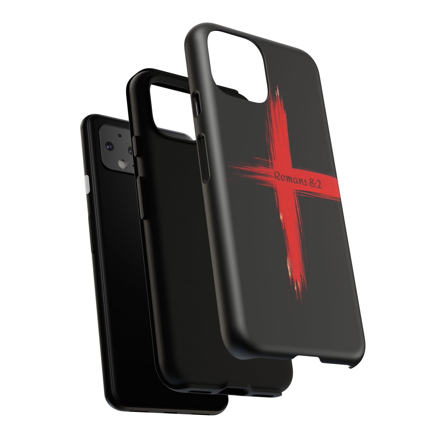 Christianity-Inspired Tough Phone Case, Gift for Brother or Sister, Stylish Religious Phone Cover, Cross Design, Romans 8:2, Unique [...]