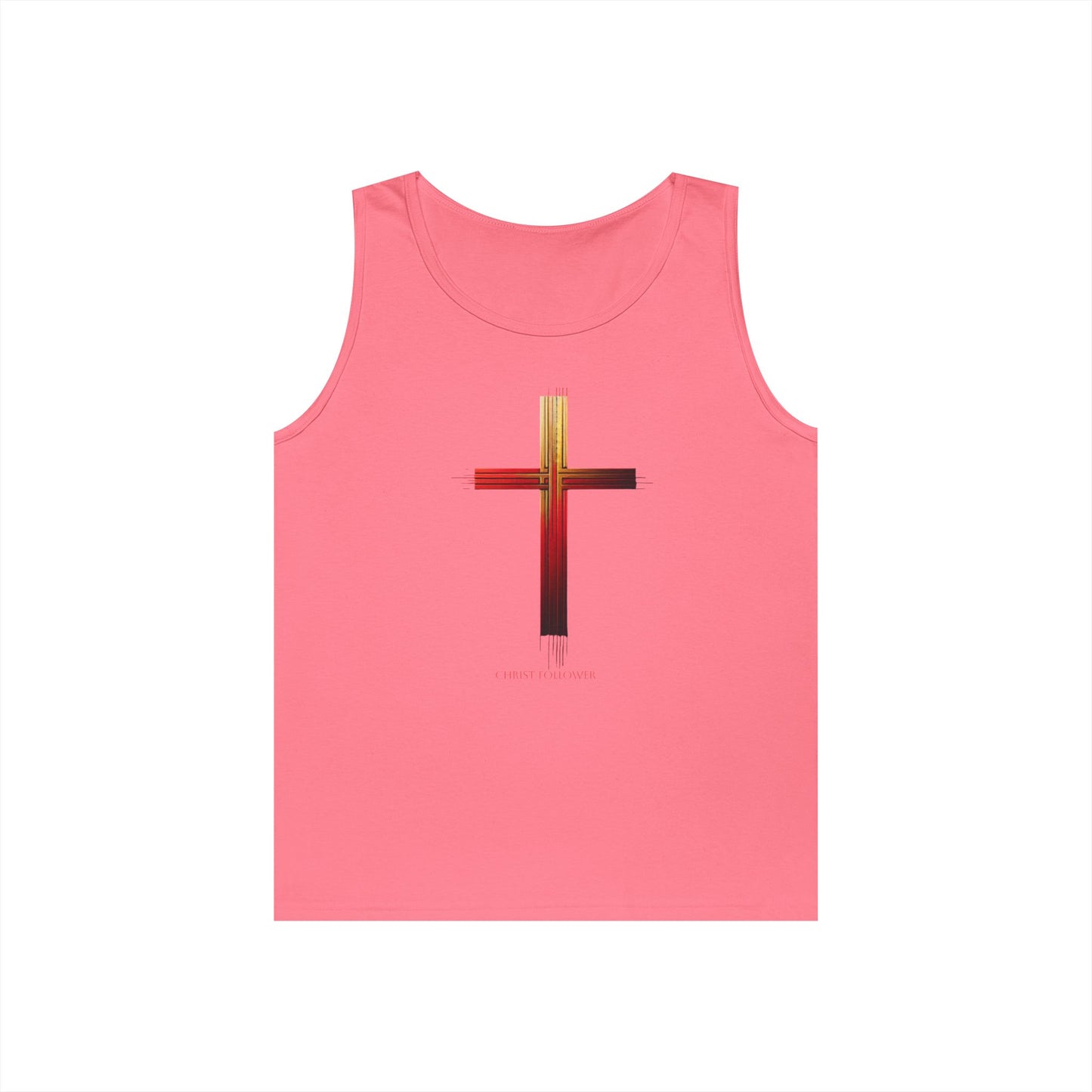 Faith-Inspired Unisex Heavy Cotton Tank Top - Cross Design